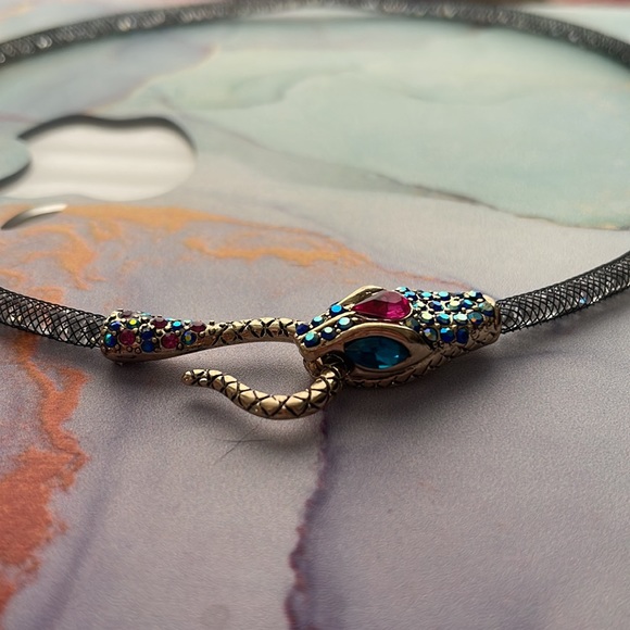 Betsey Johnson Bedazzled Snake Necklace - Picture 4 of 4